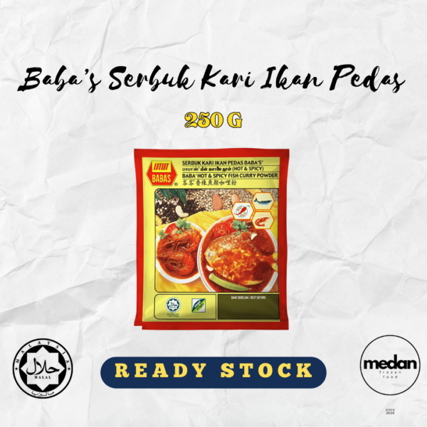 BABAS SERBUK KARI IKAN PEDAS 250G